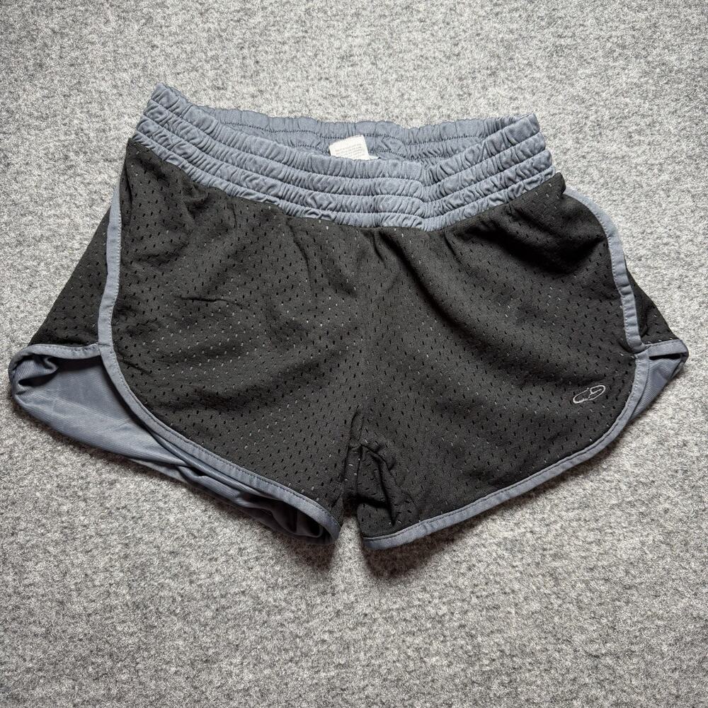 C9 By Champion Duo Dry+ Gray Black Mesh Elastic Waist Pull On Short (Size XS)